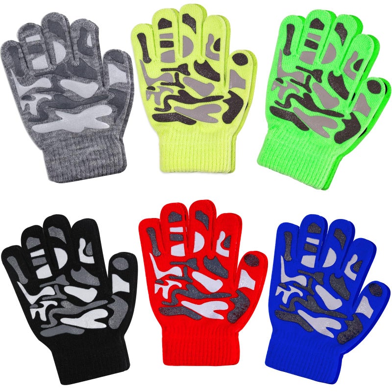 Hicdaw Winter Gloves, 6 Pairs for Kids - Toddler Gifts for Boys and Girls - Image 1